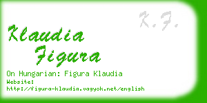 klaudia figura business card